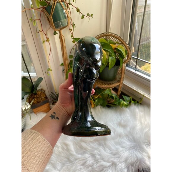 Vintage canuck canadian pottery dolphin ceramic drip glaze - Picture 2 of 7